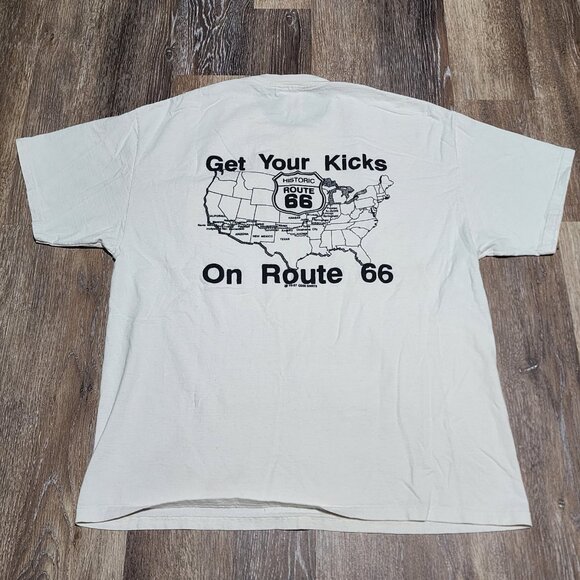 Historic Route 66 Pocket Tee Good Shirts White Travel Vintage Graphic XL - Picture 1 of 12